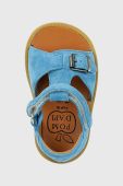Дитячі замшеві сандалі Pom D'api колір блакитний (3007367)