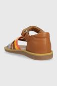 Дитячі шкіряні сандалі Pom D'api колір коричневий (2988425)