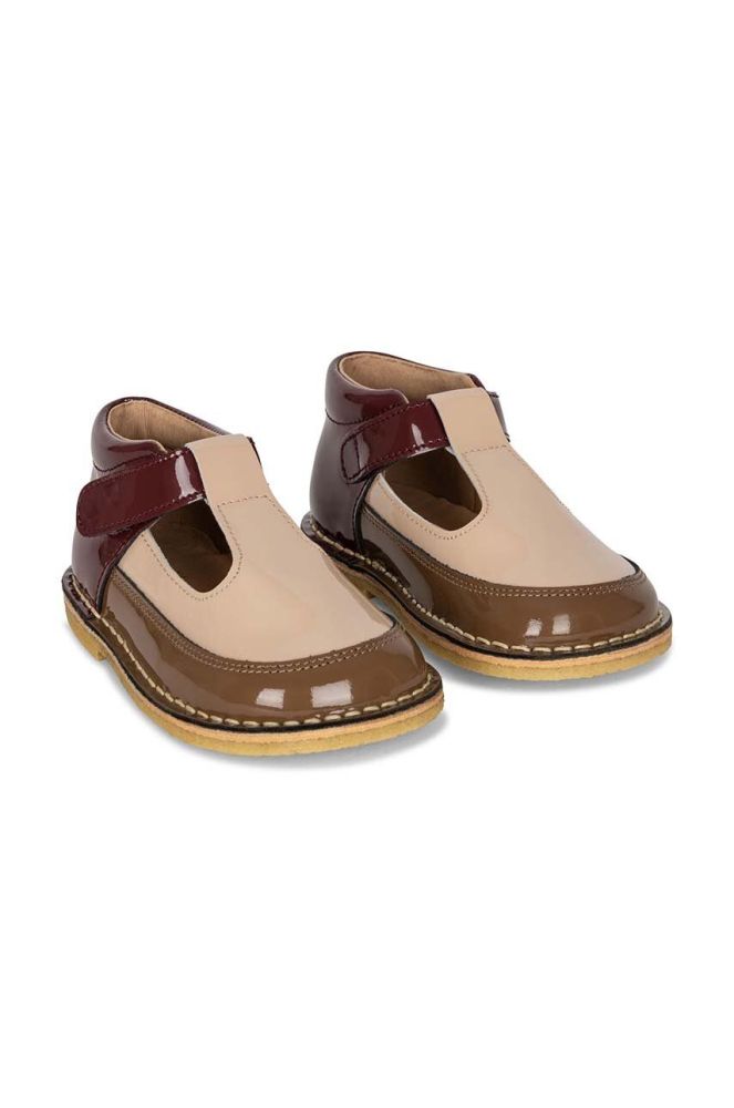 Дитячі замшеві туфлі Konges Sl?jd колір бежевий (3070801)