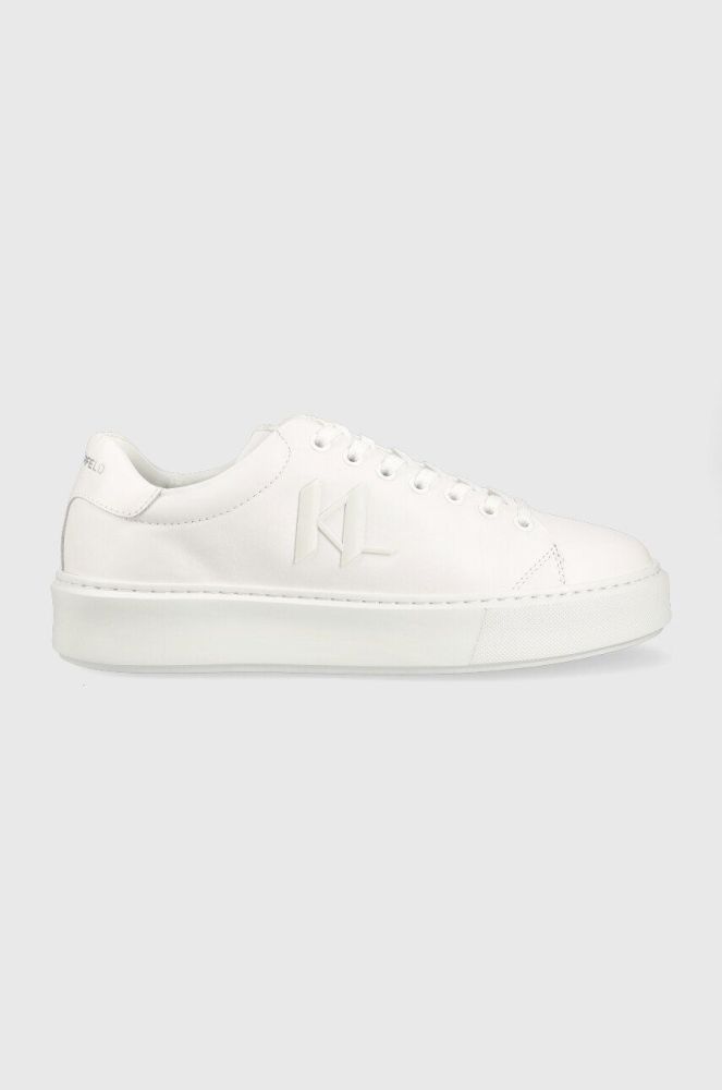 Шкіряні кросівки Karl Lagerfeld KL52215 MAXI KUP колір білий