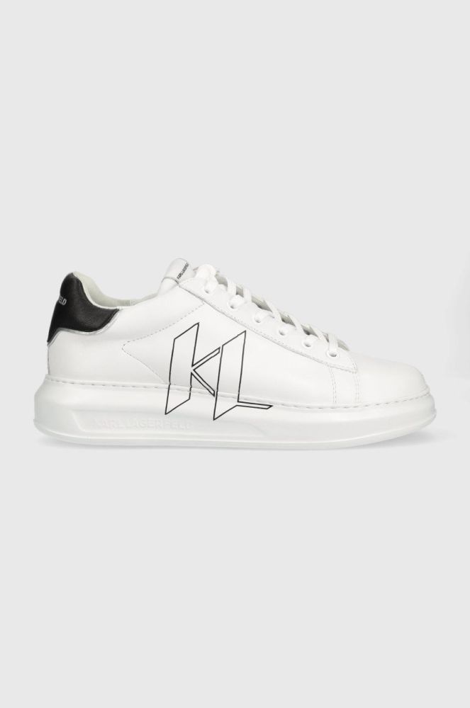 Шкіряні кросівки Karl Lagerfeld KL52511 KAPRI MENS колір білий