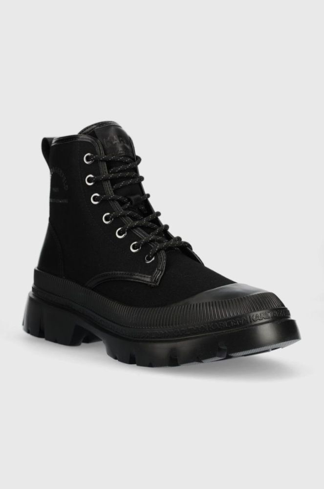 Кеди Karl Lagerfeld KL25251 TREKKA MEN чоловічі колір чорний фото 2
