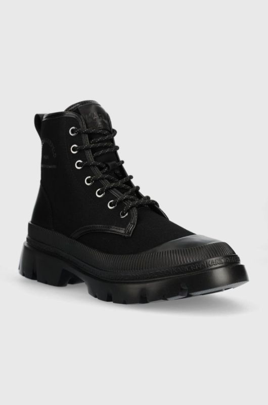 Кеди Karl Lagerfeld KL25251 TREKKA MEN чоловічі колір чорний фото 2