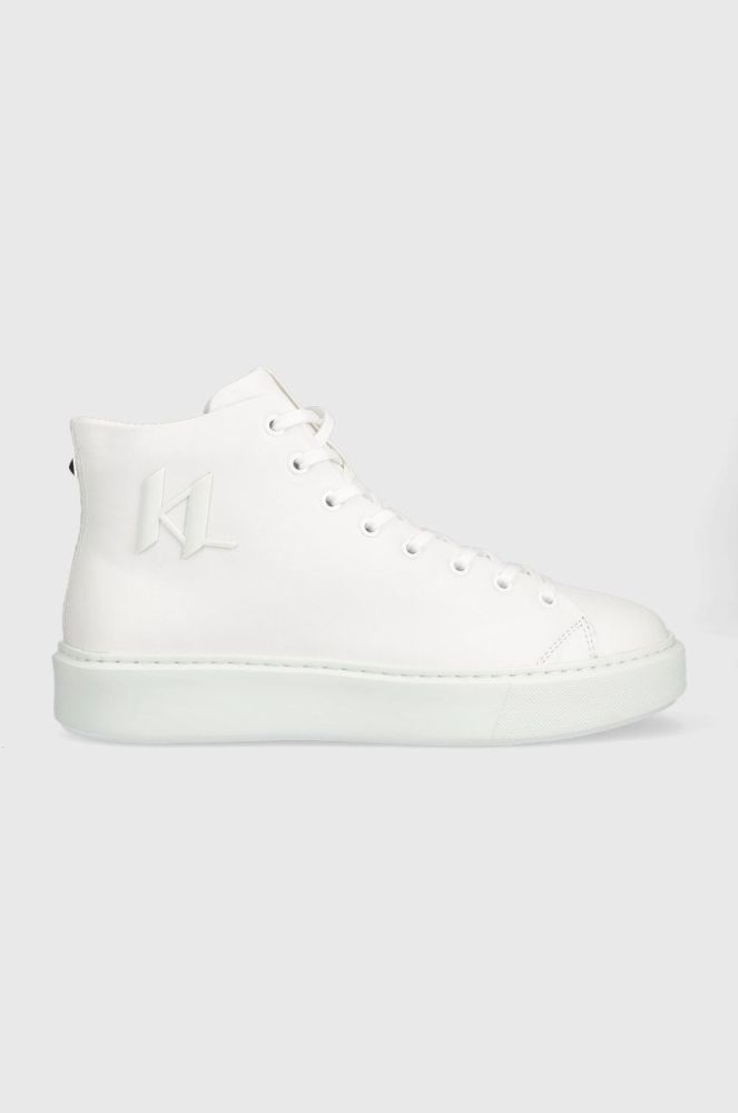 Шкіряні кросівки Karl Lagerfeld Kl52265 Maxi Kup колір білий