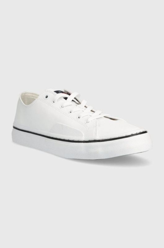 Кеди Tommy Jeans Leather Vulc Tjm Ess чоловічі колір білий фото 2
