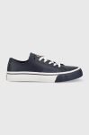 Кеди Tommy Jeans Leather Vulc Tjm Ess чоловічі колір синій Кеди Tommy Jeans Leather Vulc Tjm Ess чоловічі колір синій