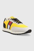 Кросівки Tommy Jeans EM0EM01136 TOMMY JEANS LEATHER RUNNER колір жовтий