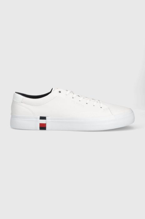 Шкіряні кросівки Tommy Hilfiger FM0FM04351 MODERN VULC CORPORATE LEATHER колір білий