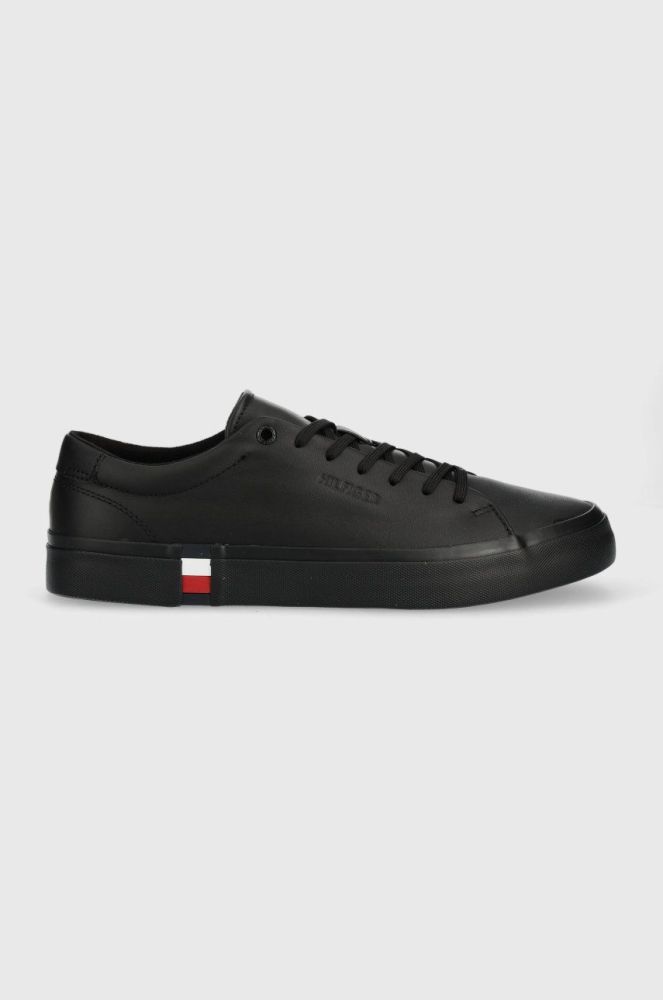 Шкіряні кросівки Tommy Hilfiger FM0FM04351 MODERN VULC CORPORATE LEATHER колір чорний