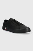 Шкіряні кросівки Tommy Hilfiger FM0FM04351 MODERN VULC CORPORATE LEATHER колір чорний