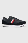 Шкіряні кросівки Tommy Hilfiger FM0FM04397 CORE EVA RUNNER CORPORATE LEA колір синій Шкіряні кросівки Tommy Hilfiger FM0FM04397 CORE EVA RUNNER CORPORATE LEA колір синій
