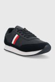 Шкіряні кросівки Tommy Hilfiger FM0FM04397 CORE EVA RUNNER CORPORATE LEA колір синій