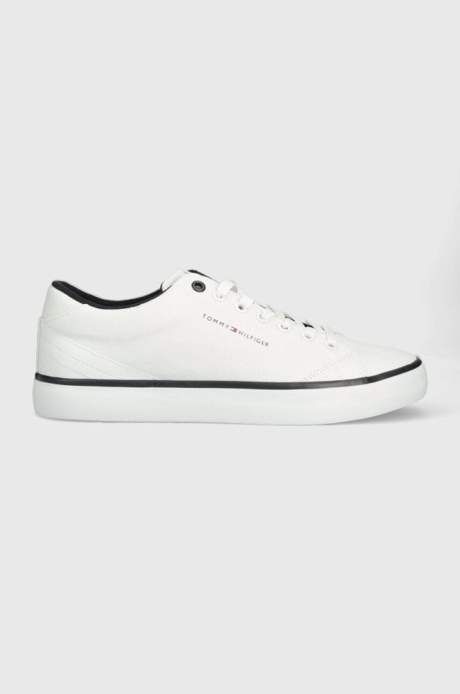 Кросівки Tommy Hilfiger TH HI VULC CORE LOW CANVAS колір білий FM0FM04737