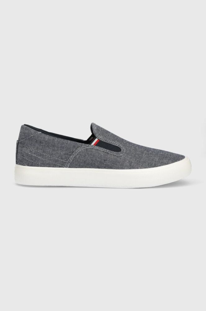 Кеди Tommy Hilfiger TH HI VULC CORE LOW SLIP ON чоловічі колір синій