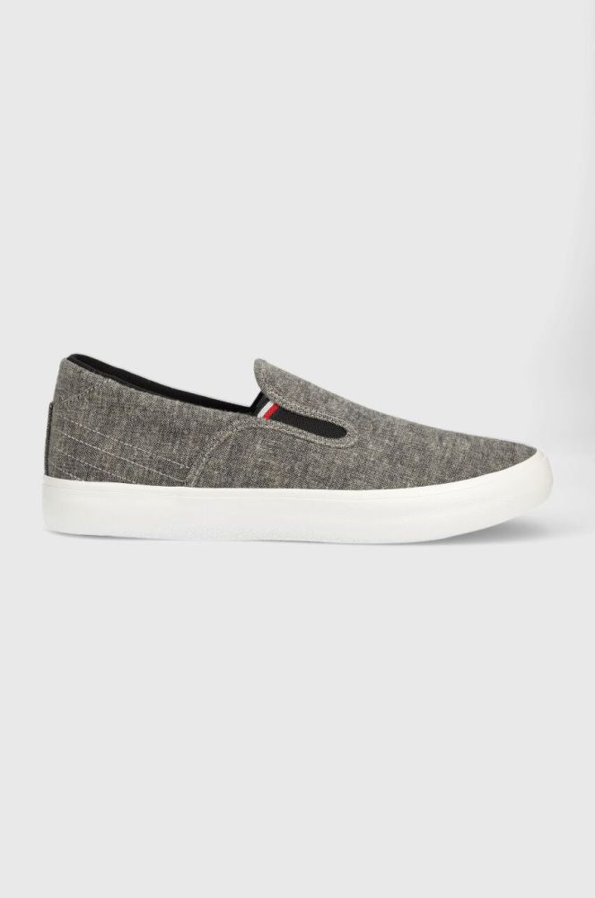 Кеди Tommy Hilfiger TH HI VULC CORE LOW SLIP ON чоловічі колір коричневий