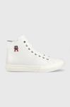 Шкіряні кросівки Tommy Hilfiger TH HI VULC STREET LEATHER колір білий FM0FM04739 Шкіряні кросівки Tommy Hilfiger TH HI VULC STREET LEATHER колір білий FM0FM04739
