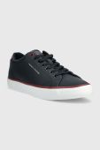 Шкіряні кеди Tommy Hilfiger TH HI VULC CORE LOW LEATHER колір синій FM0FM04731