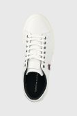 Шкіряні кросівки Tommy Hilfiger TH HI VULC STREET LOW LEATHER колір білий FM0FM04740