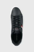 Шкіряні кеди Tommy Hilfiger CORPORATE LEATHER CUP STRIPES колір синій FM0FM04732