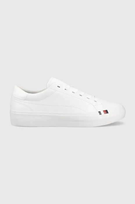 Шкіряні кросівки Tommy Hilfiger ELEVATED VULC LEATHER LOW колір білий FM0FM04418 (3101544)