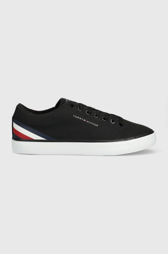 Кеди Tommy Hilfiger TH HI VULC CORE LOW STRIPES колір чорний FM0FM04735