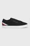 Кеди Tommy Hilfiger TH HI VULC CORE LOW STRIPES колір чорний FM0FM04735 Кеди Tommy Hilfiger TH HI VULC CORE LOW STRIPES колір чорний FM0FM04735