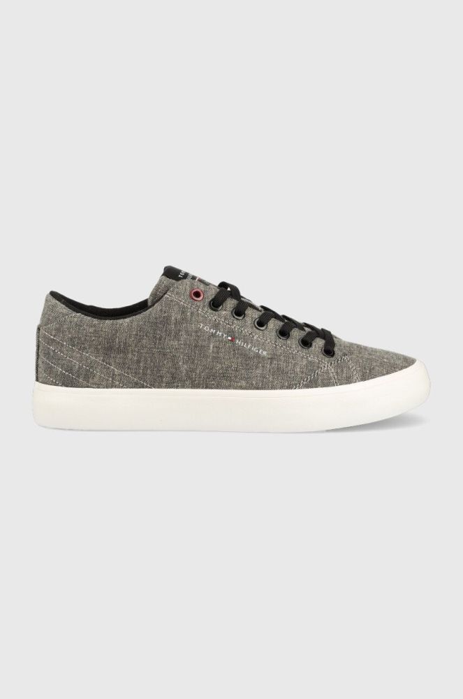 Кеди Tommy Hilfiger TH HI VULC CORE LOW CHAMBRAY колір коричневий FM0FM04738