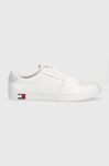 Шкіряні кеди Tommy Jeans VULCANIZED ESS чоловічі колір білий EM0EM01106 Шкіряні кеди Tommy Jeans VULCANIZED ESS чоловічі колір білий EM0EM01106