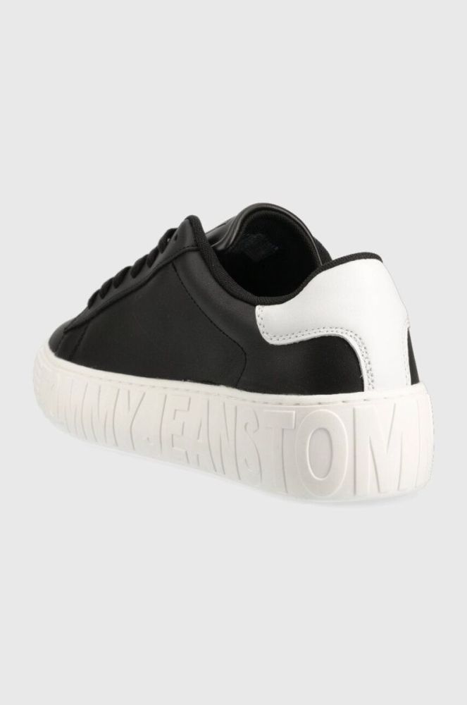 Шкіряні кросівки Tommy Jeans LEATHER OUTSOLE колір чорний EM0EM01159 фото 3