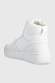 Шкіряні кросівки Tommy Jeans MID CUT BASKET колір білий EM0EM01164