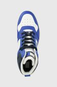 Шкіряні кросівки Tommy Jeans MID CUT BASKET EM0EM01164 колір блакитний