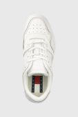Шкіряні кросівки Tommy Jeans BASKET CUPSOLE колір білий EM0EM01194