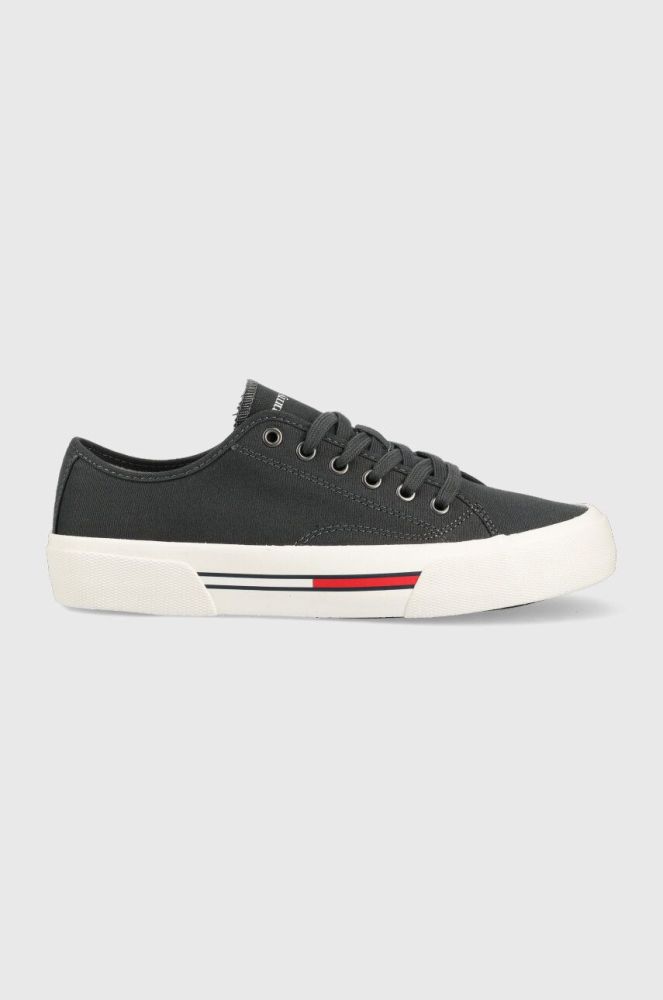 Кеди Tommy Jeans LACE UP CANVAS COLOR чоловічі колір сірий (3292643)