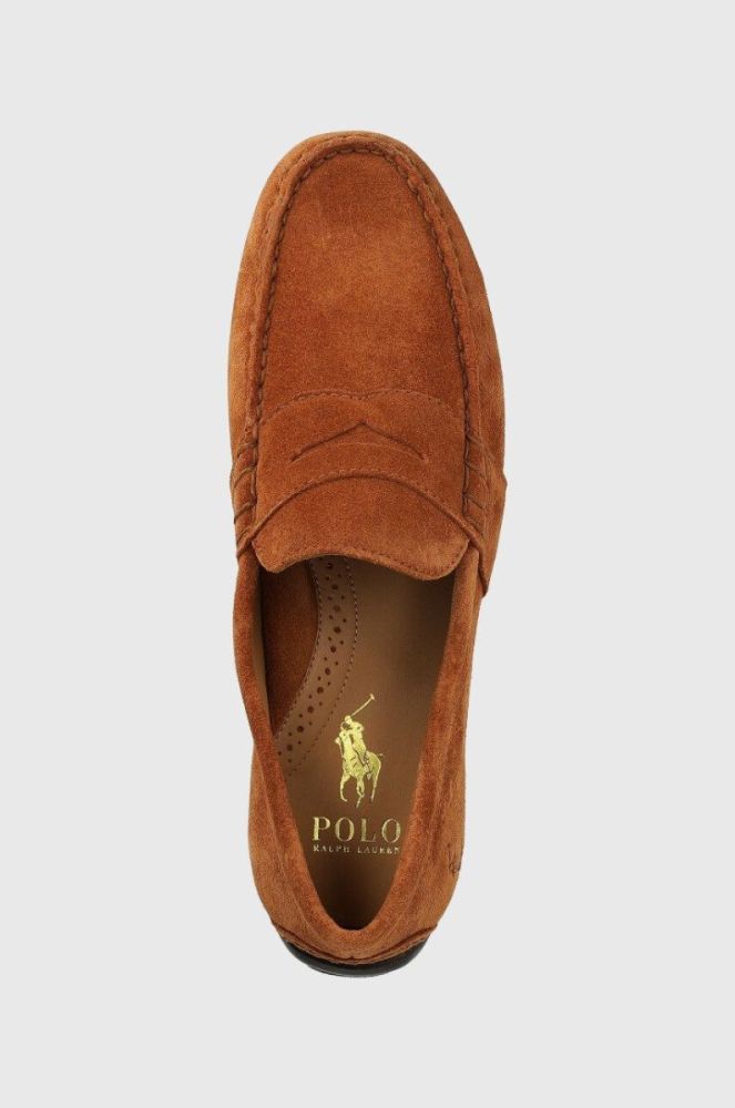 Замшеві мокасини Polo Ralph Lauren REYNOLD чоловічі колір коричневий 803893741003 фото 4
