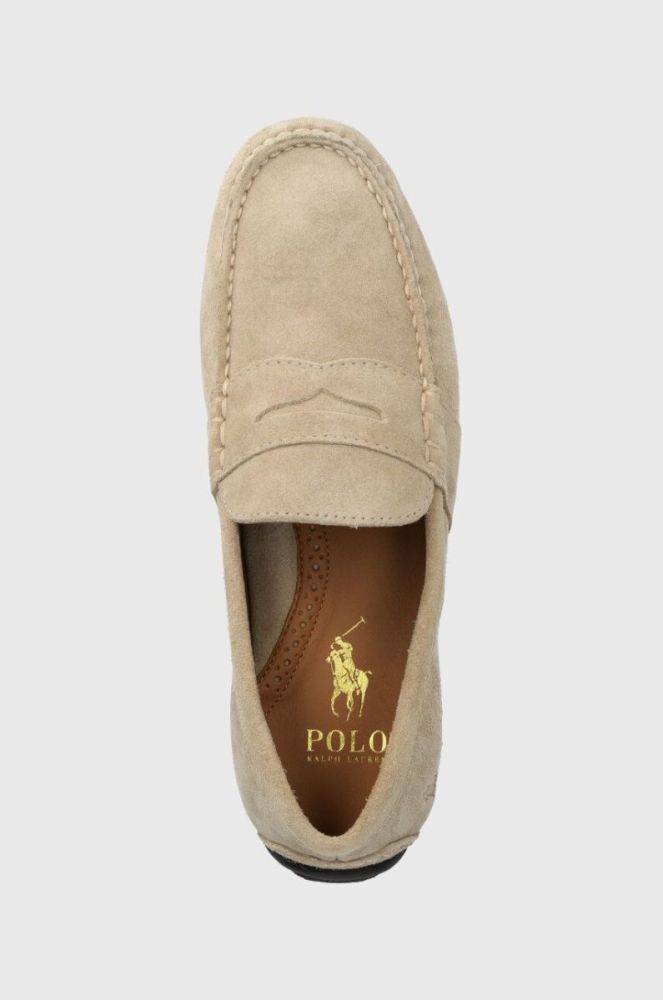 Замшеві мокасини Polo Ralph Lauren Reynold чоловічі колір бежевий 803893741004 фото 4