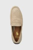 Замшеві мокасини Polo Ralph Lauren Reynold чоловічі колір бежевий 803893741004