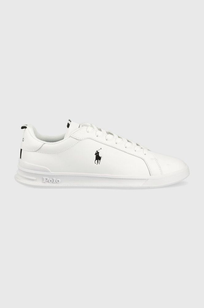 Шкіряні кросівки Polo Ralph Lauren Hrt Ct II колір білий 809860883006