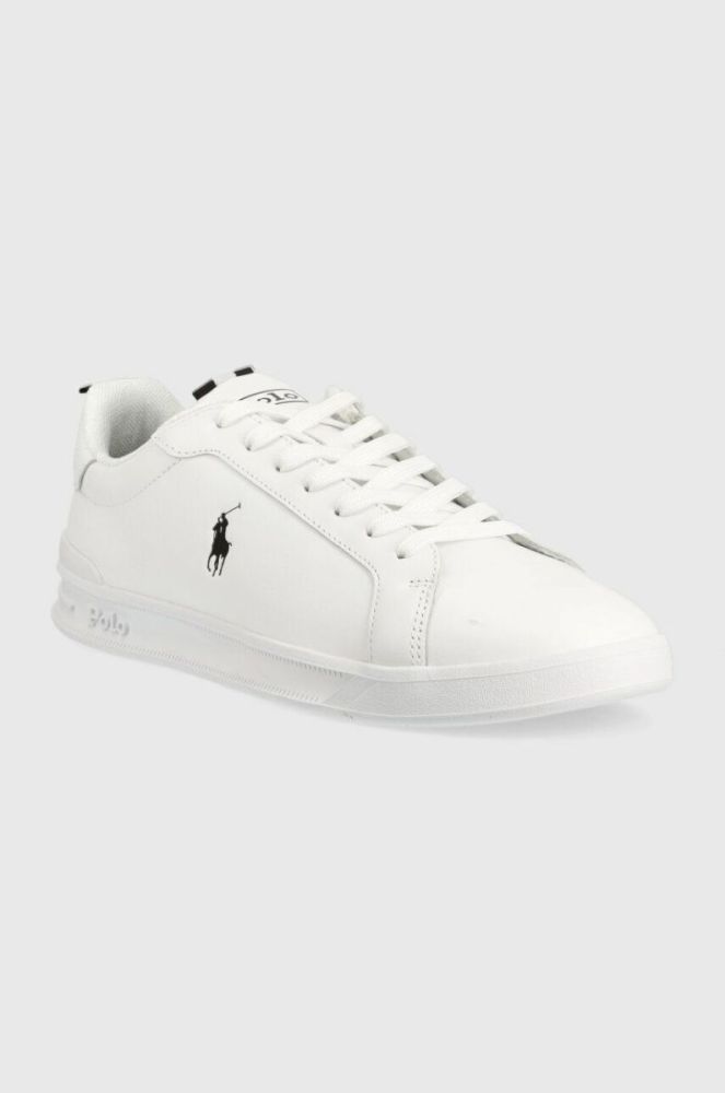 Шкіряні кросівки Polo Ralph Lauren Hrt Ct II колір білий 809860883006 фото 2