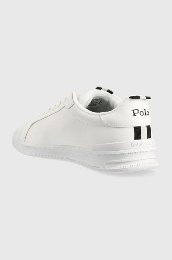 Шкіряні кросівки Polo Ralph Lauren Hrt Ct II колір білий 809860883006 фото 3