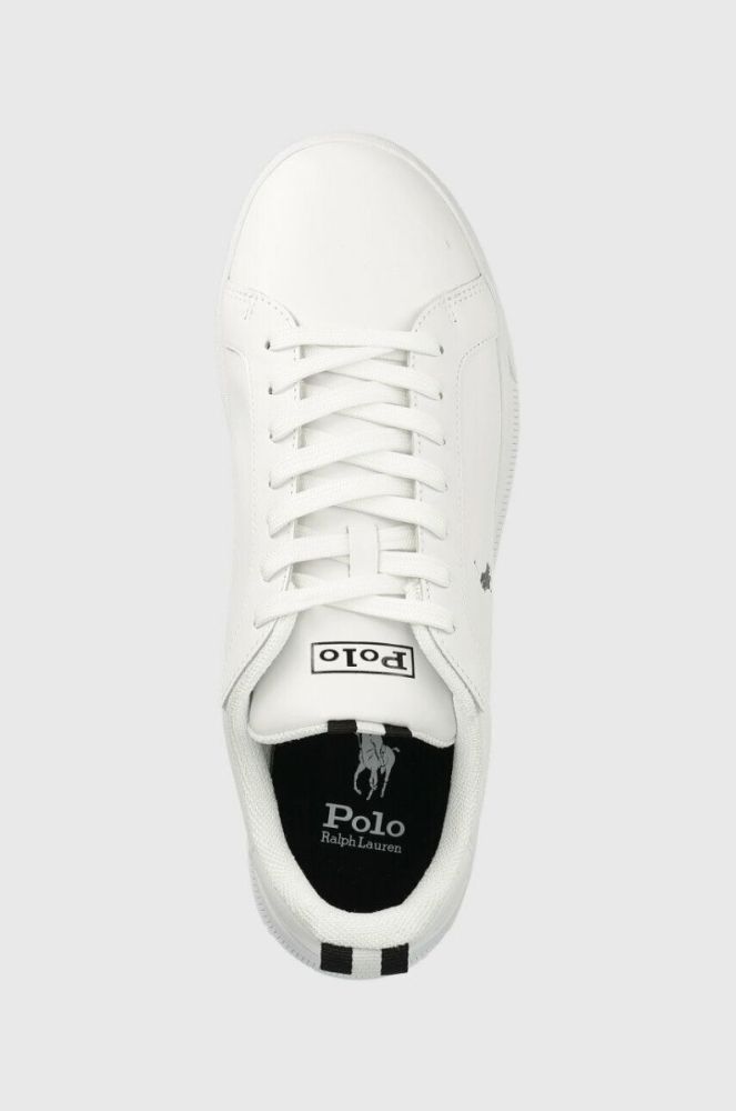 Шкіряні кросівки Polo Ralph Lauren Hrt Ct II колір білий 809860883006 фото 4