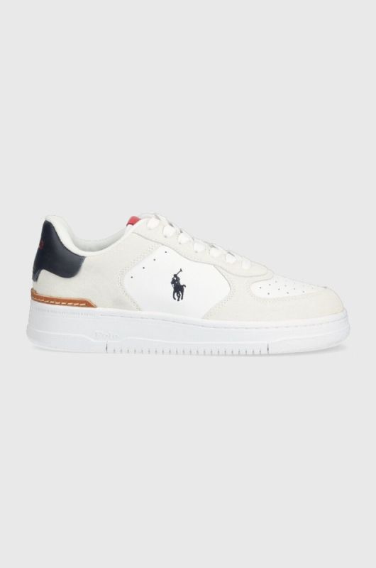 Шкіряні кросівки Polo Ralph Lauren Masters Crt колір білий 809891794001