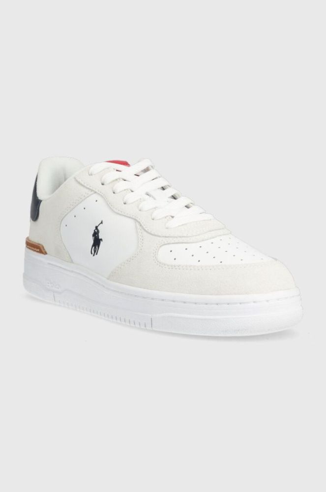 Шкіряні кросівки Polo Ralph Lauren Masters Crt колір білий 809891794001 фото 2