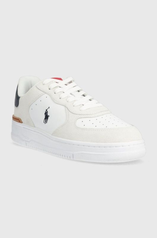 Шкіряні кросівки Polo Ralph Lauren Masters Crt колір білий 809891794001 фото 2