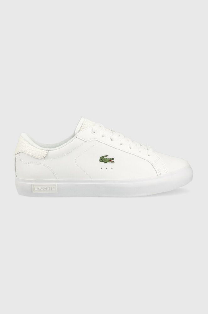 Шкіряні кросівки Lacoste POWERCOURT колір білий 41SMA0030