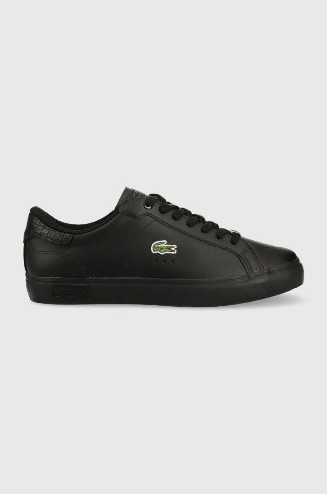 Шкіряні кросівки Lacoste POWERCOURT колір чорний 41SMA0030