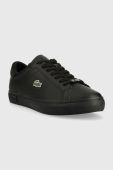 Шкіряні кросівки Lacoste POWERCOURT колір чорний 41SMA0030