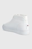 Шкіряні кросівки Tommy Hilfiger ELEVATED VULC LEATHER MID колір білий FM0FM04419