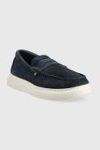 Замшеві мокасини Tommy Hilfiger TOMMY HILFIGER HYBRID LOAFER чоловічі колір синій FM0FM04440