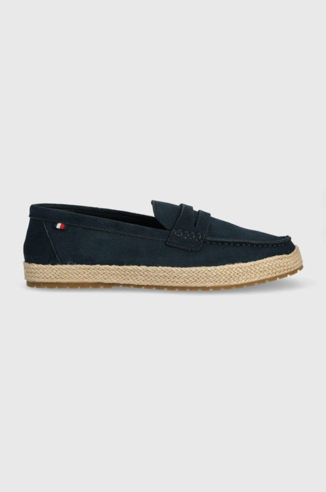 Замшеві еспадрилі Tommy Hilfiger TH ESPADRILLE CLASSIC SUEDE колір синій