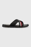 Шльопанці Tommy Hilfiger HILFIGER CRISS CROSS SANDAL чоловічі колір чорний FM0FM04457 Шльопанці Tommy Hilfiger HILFIGER CRISS CROSS SANDAL чоловічі колір чорний FM0FM04457